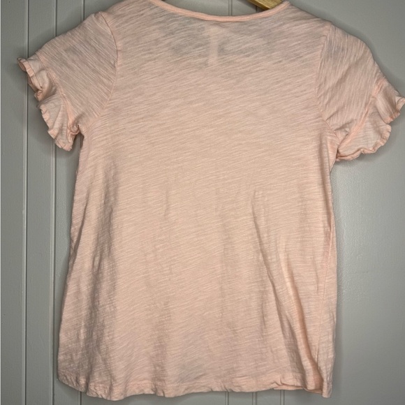 Matilda Jane peach/pink Short Sleeve Tee with Ruffle Details - Picture 2 of 5
